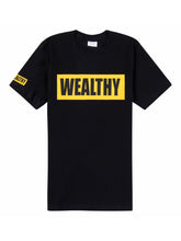 Load image into Gallery viewer, Wealthy Tee (Black/Yellow)
