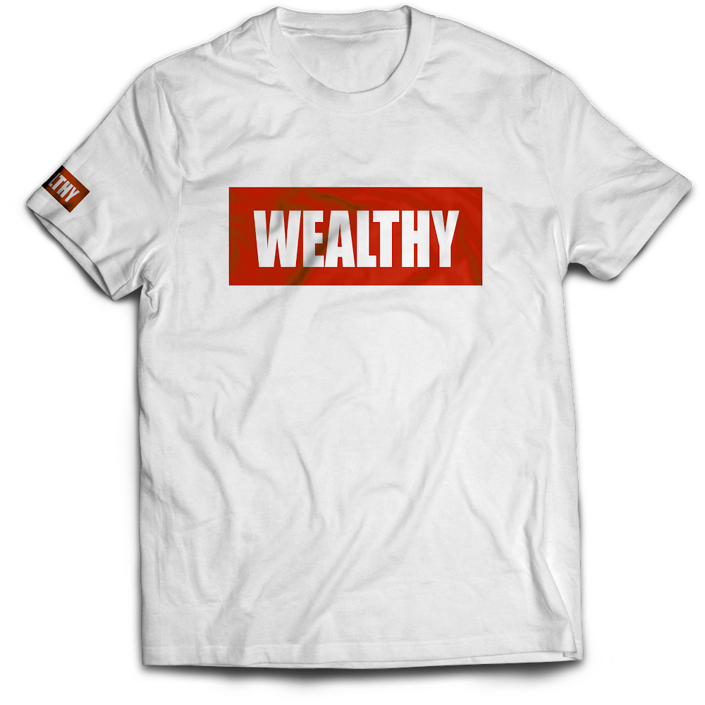 Wealthy Tee (White/Red)