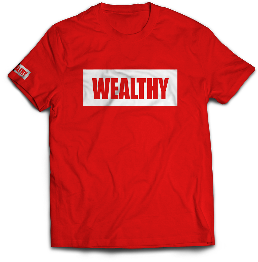 Wealthy Tee (Red/White)