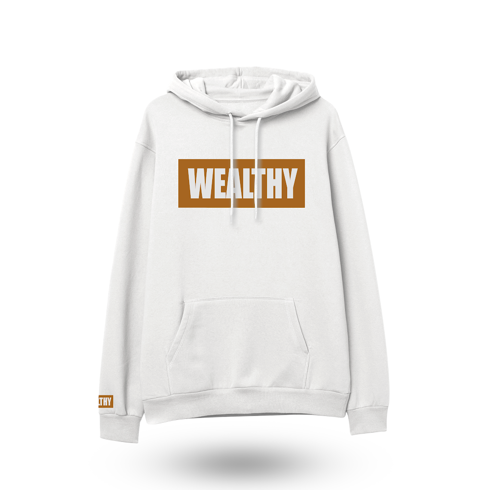 Wealthy Hoodie (White/Wheat) – Wealthy The Store