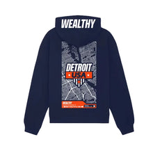 Load image into Gallery viewer, Detroit, USA Hoodie (Navy, Orange, White)
