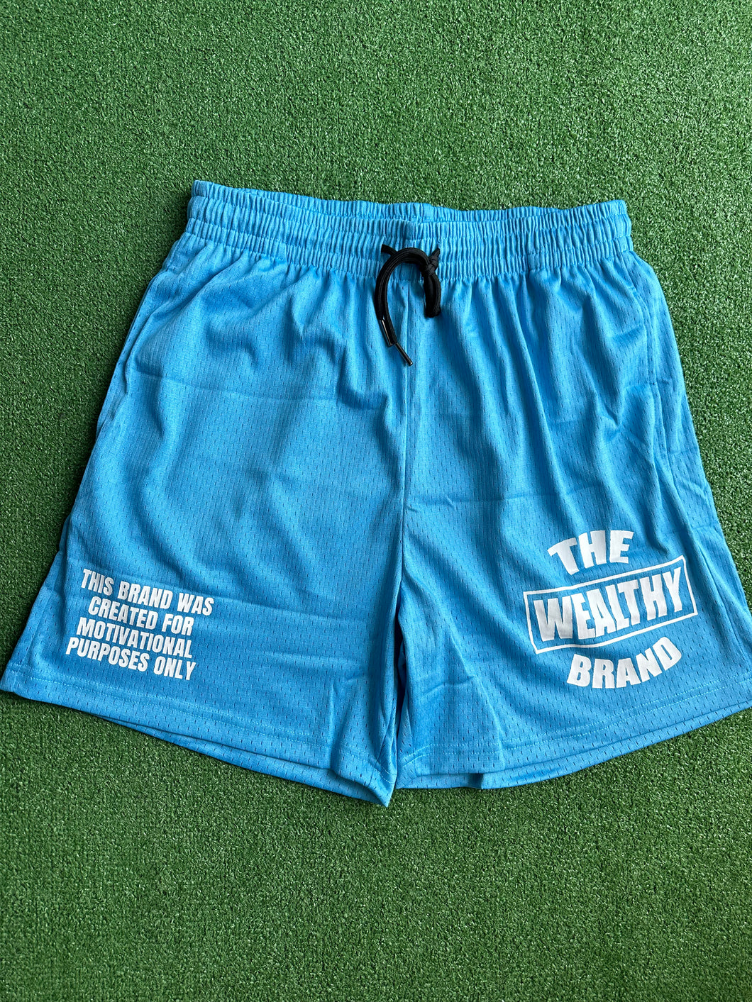 Wealthy Shorts (Baby Blue/White)
