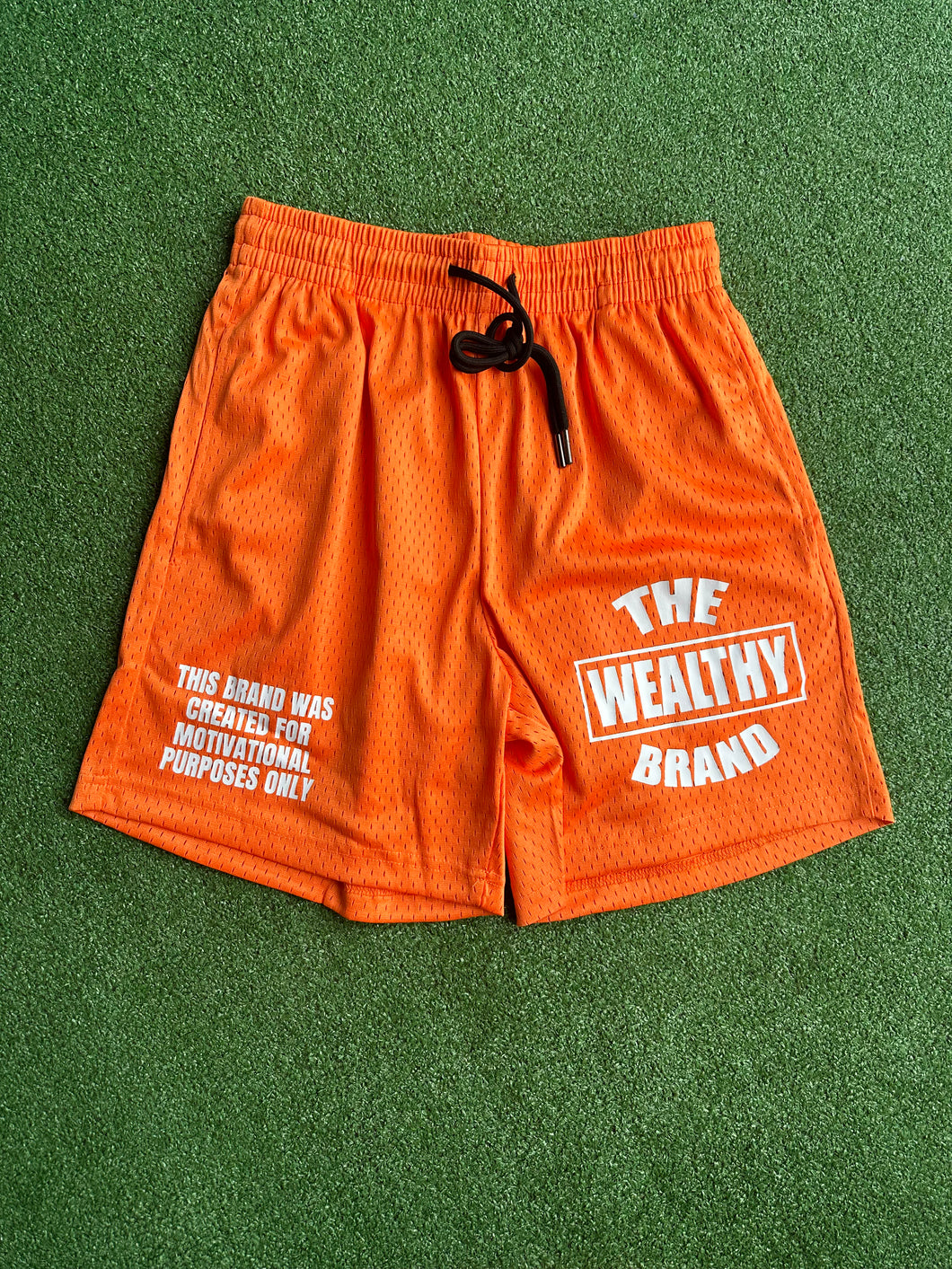 Wealthy Shorts (Orange/White)