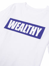 Load image into Gallery viewer, Wealthy Tee (White/Purple)
