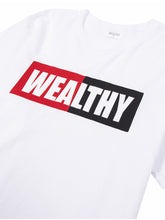 Load image into Gallery viewer, Wealthy Tee (White/Black/Red/White)
