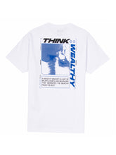 Load image into Gallery viewer, Think Wealthy Tee (White/Blue/Black)
