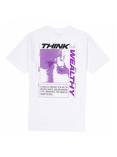 Load image into Gallery viewer, Think Wealthy Tee (White/Purple/Black)
