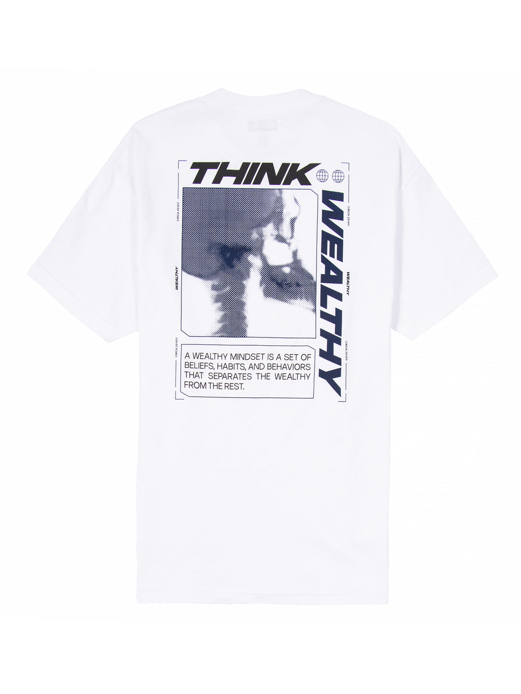 Think Wealthy Tee (White/Black)