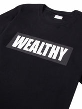 Load image into Gallery viewer, Wealthy Tee (Black/Black/White)
