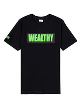 Load image into Gallery viewer, Wealthy Tee (Black/Black/Neon Green)
