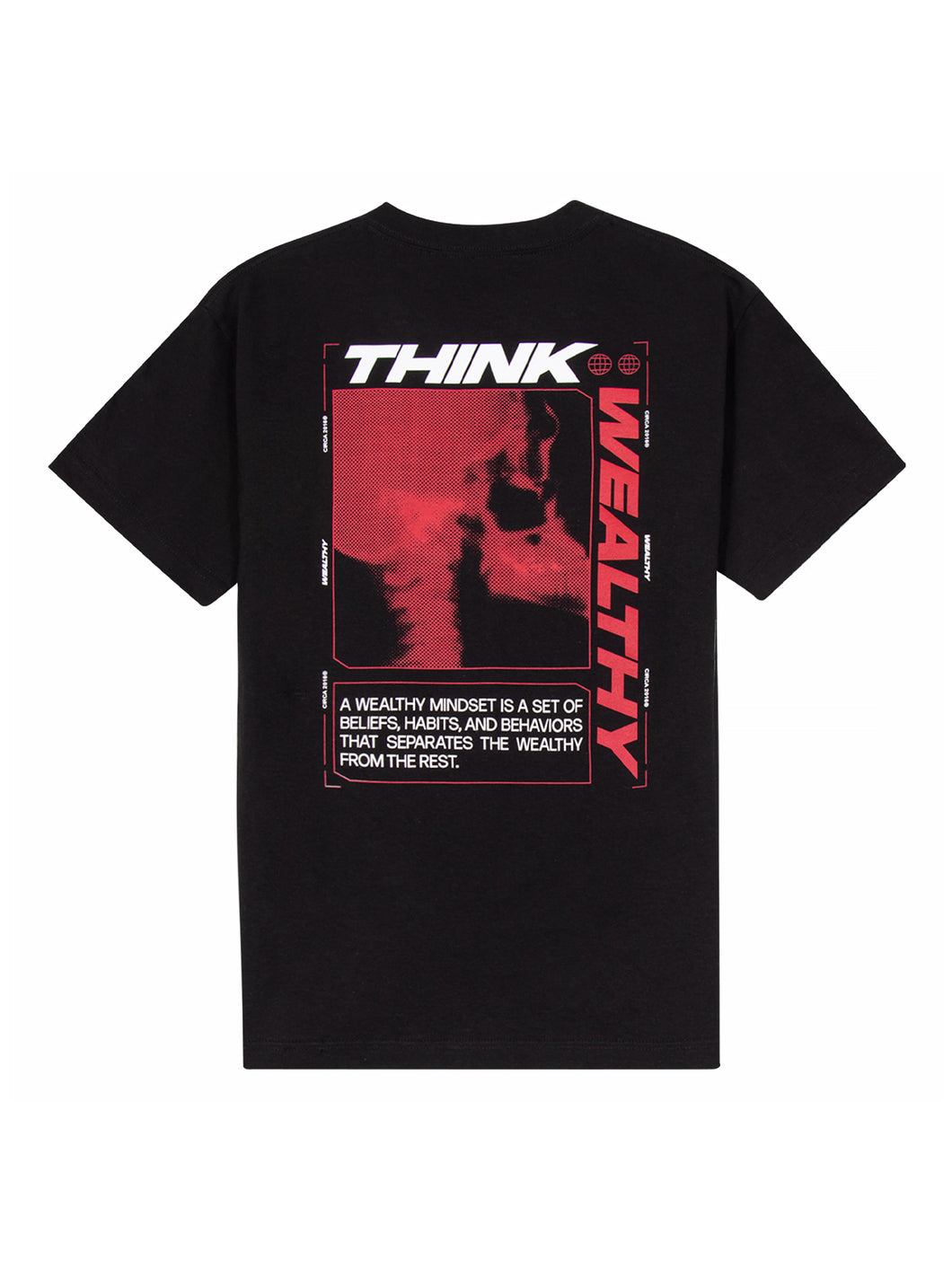 Think Wealthy Tee (Black/Red/White)