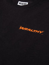 Load image into Gallery viewer, Think Wealthy Tee (Black/Orange/White)
