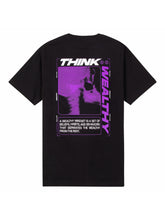 Load image into Gallery viewer, Think Wealthy Tee (Black/Purple/White)
