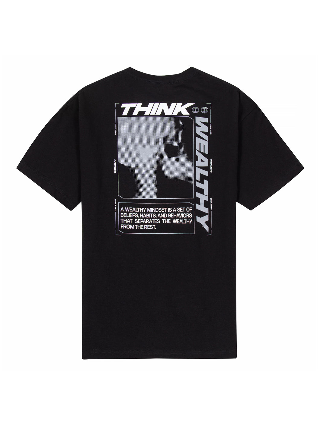 Think Wealthy Tee (Black/White)