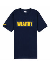 Load image into Gallery viewer, Wealthy Tee (Navy/Navy/Yellow)
