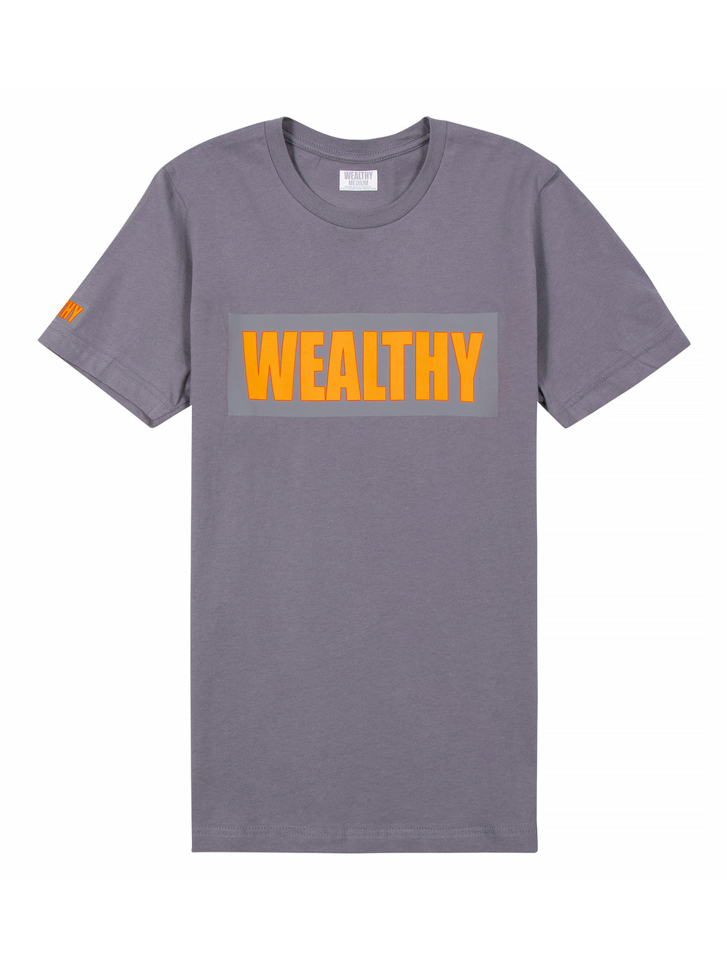 Wealthy Tee (Grey/Grey/Neon Orange)