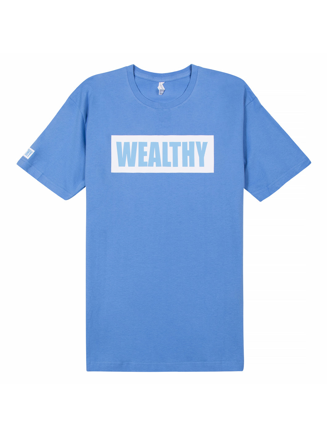 Wealthy Tee (Baby Blue/White)