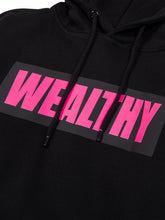 Load image into Gallery viewer, Wealthy Hoodie (Black/Black/Neon Pink)
