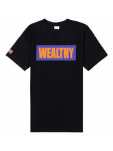 Load image into Gallery viewer, Wealthy Tee (Black/Purple/Orange)
