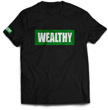 Load image into Gallery viewer, Wealthy Tee (Black/Green/White)
