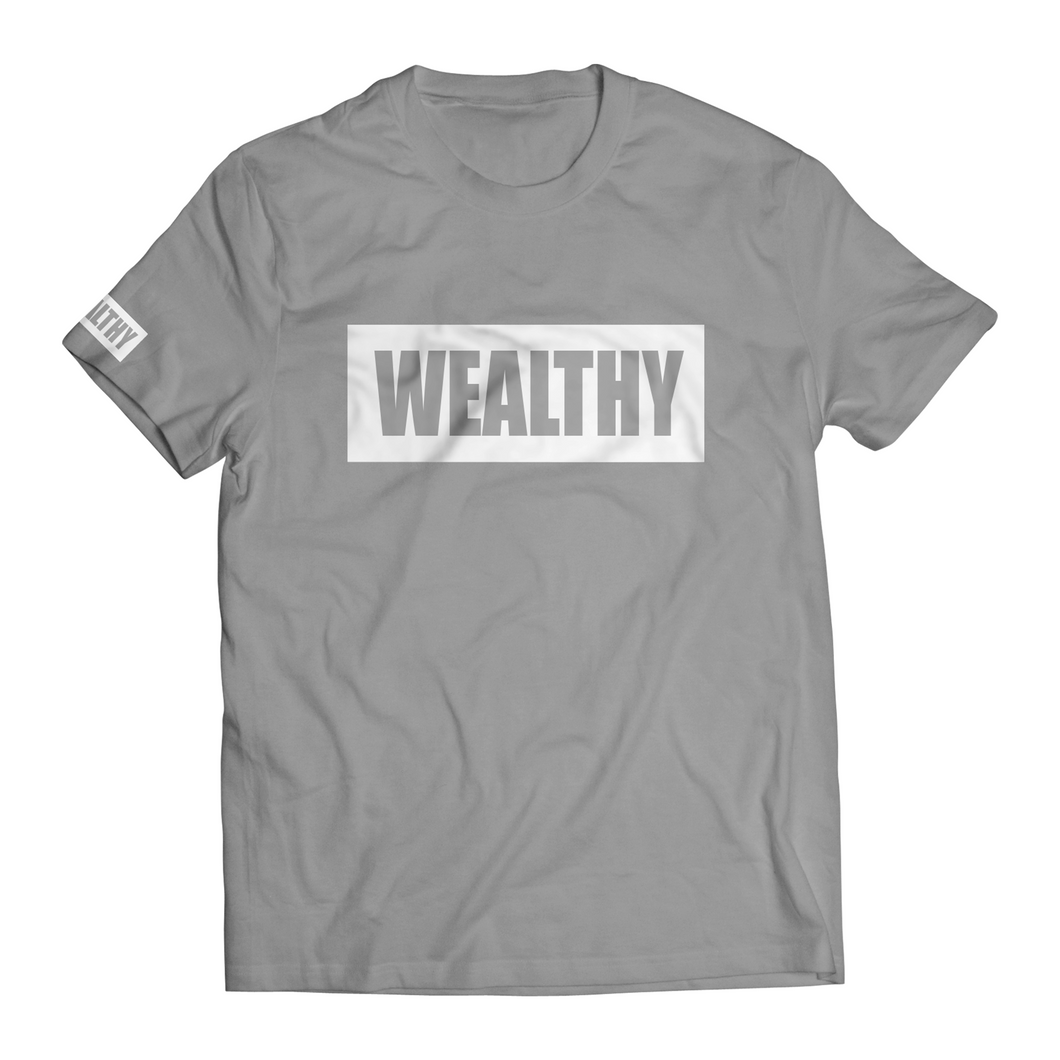 Wealthy Tee (Grey/White)