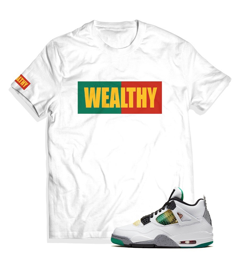 Wealthy Tee (White/Green/Red/Yellow)