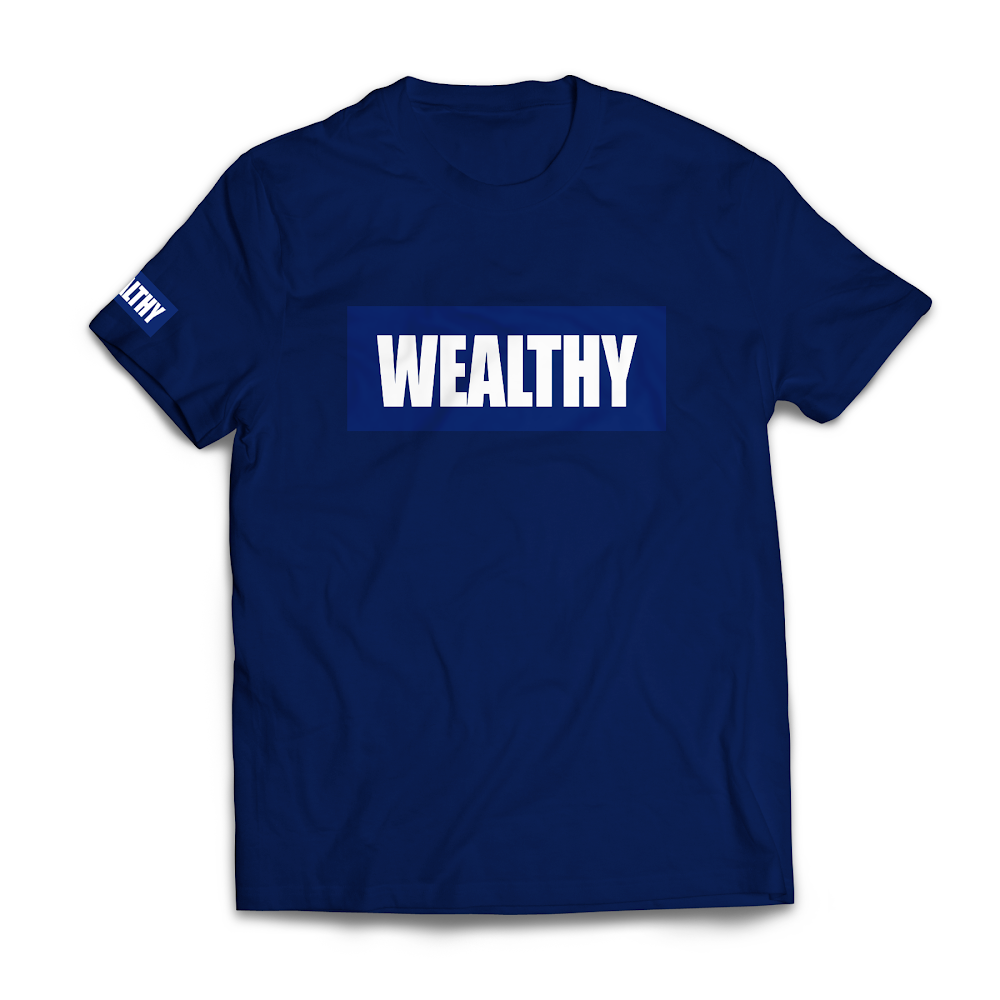 Wealthy Tee (Navy/Navy/White)