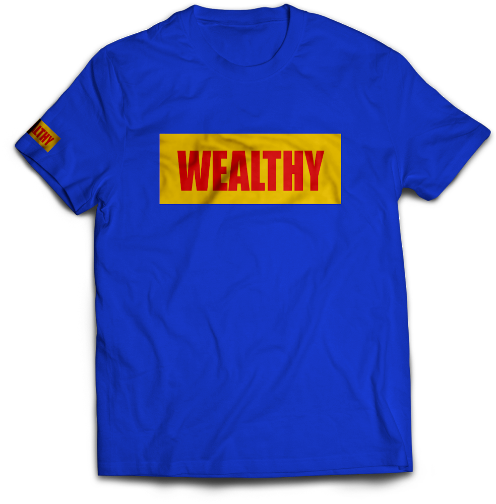 Wealthy Tee (Blue/Yellow/Red)