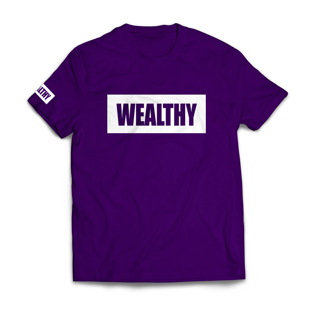 White and purple 2024 tee