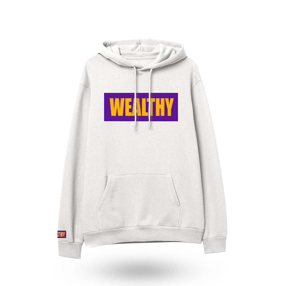 “Lakers” Wealthy Hoodie (White/Purple/Yellow)