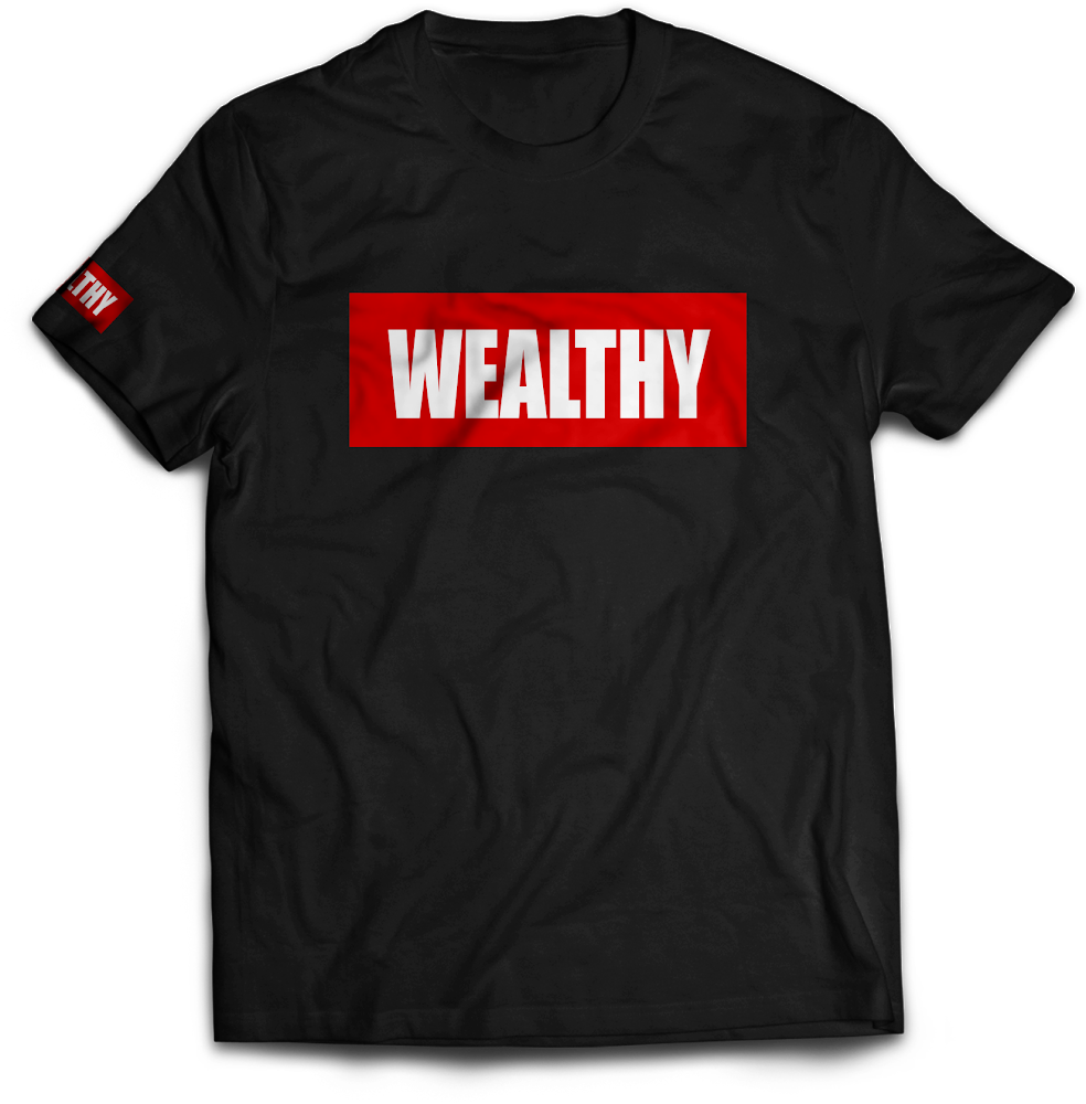 Wealthy Tee (Black/Red/White)