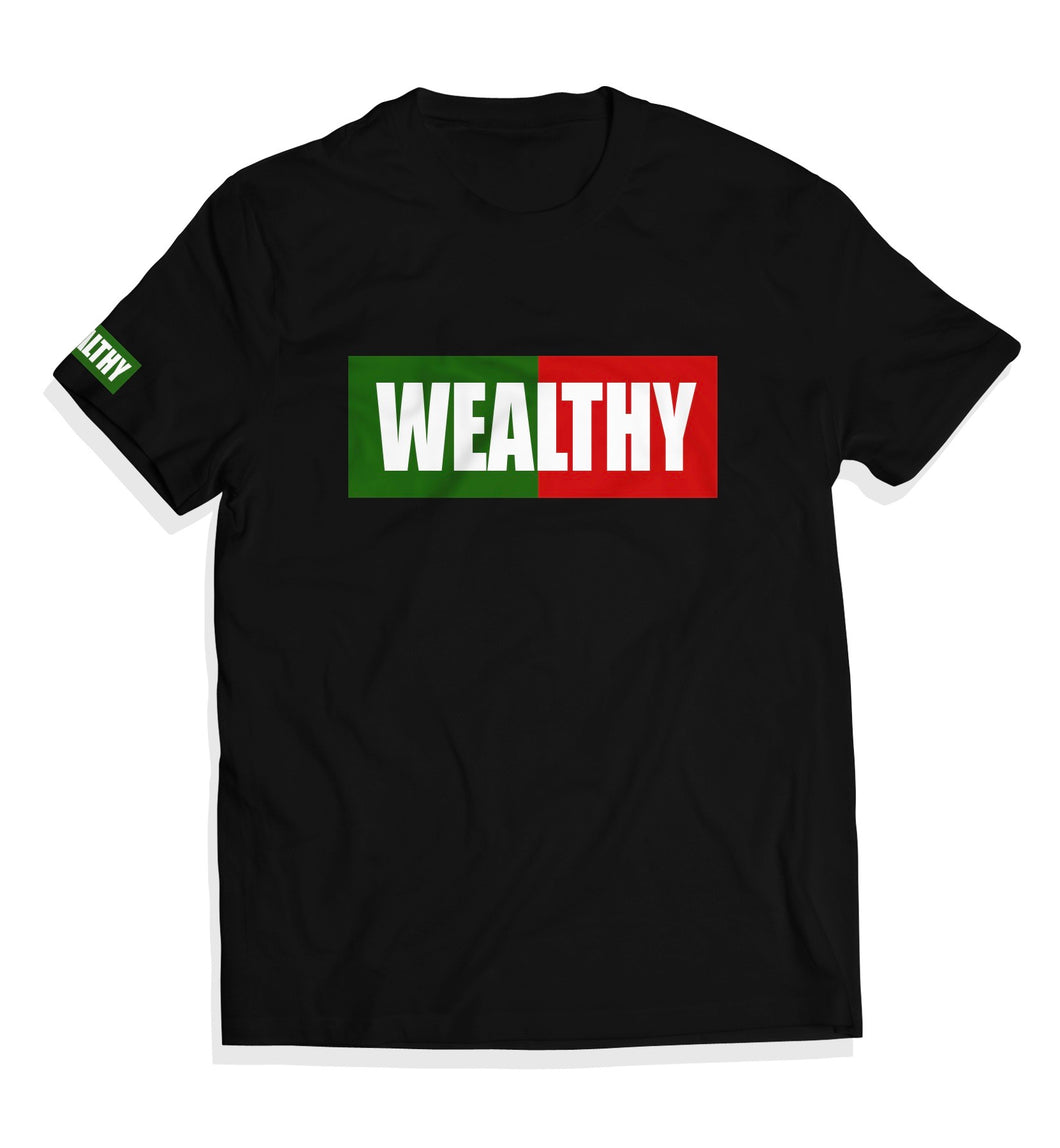 Wealthy Tee (Black/Green/Red/White)