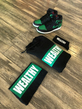 Load image into Gallery viewer, Wealthy Hoodie (Black/Green/White)
