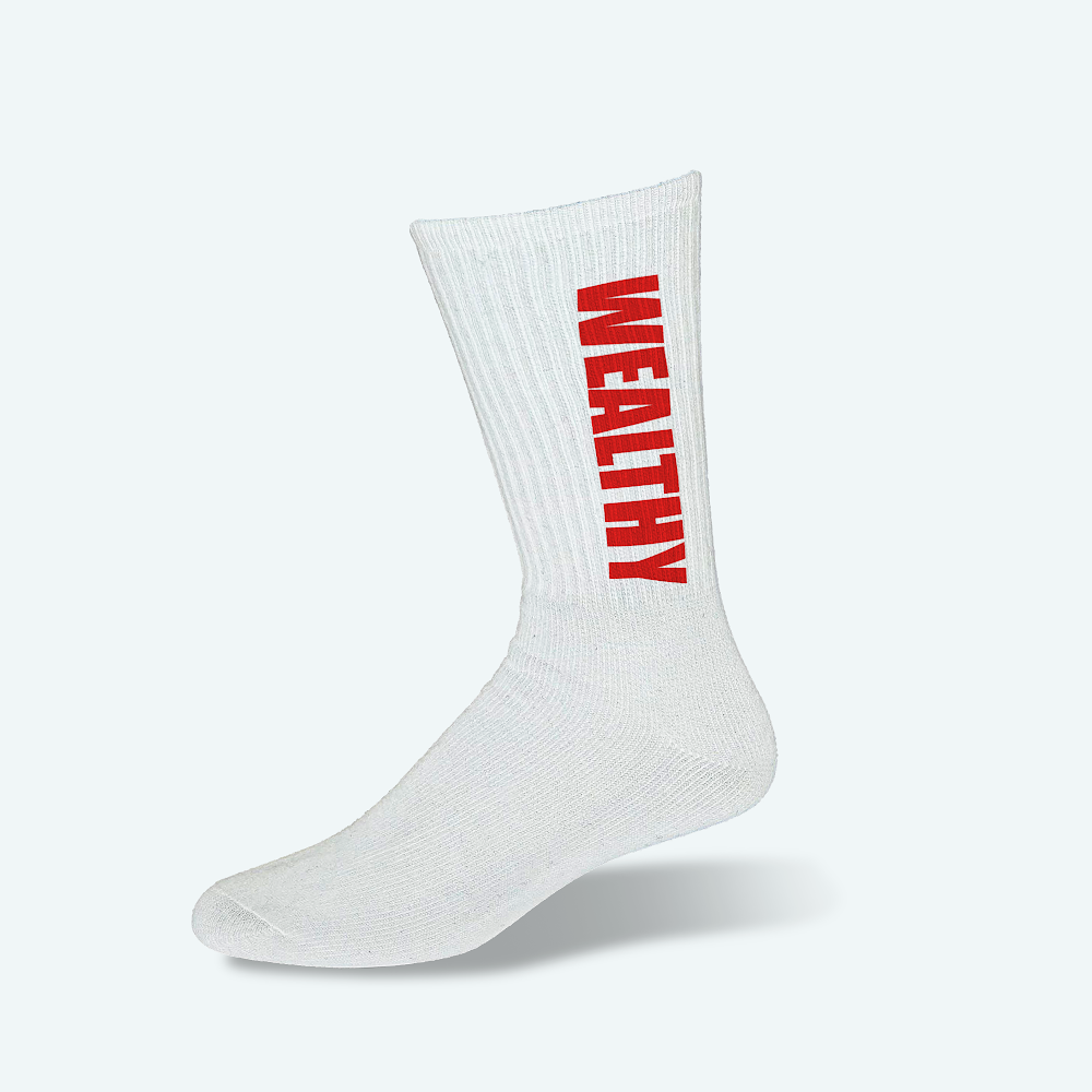 Wealthy Socks (White/Red)