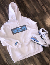Load image into Gallery viewer, Wealthy Hoodie (White/Grey/Baby Blue)
