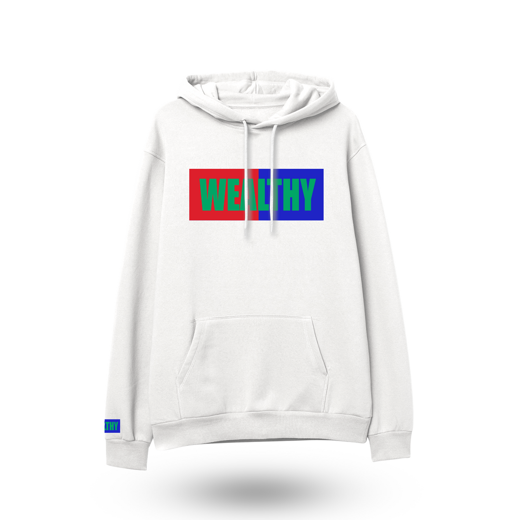 Wealthy Hoodie (White/Red/Blue/Green)
