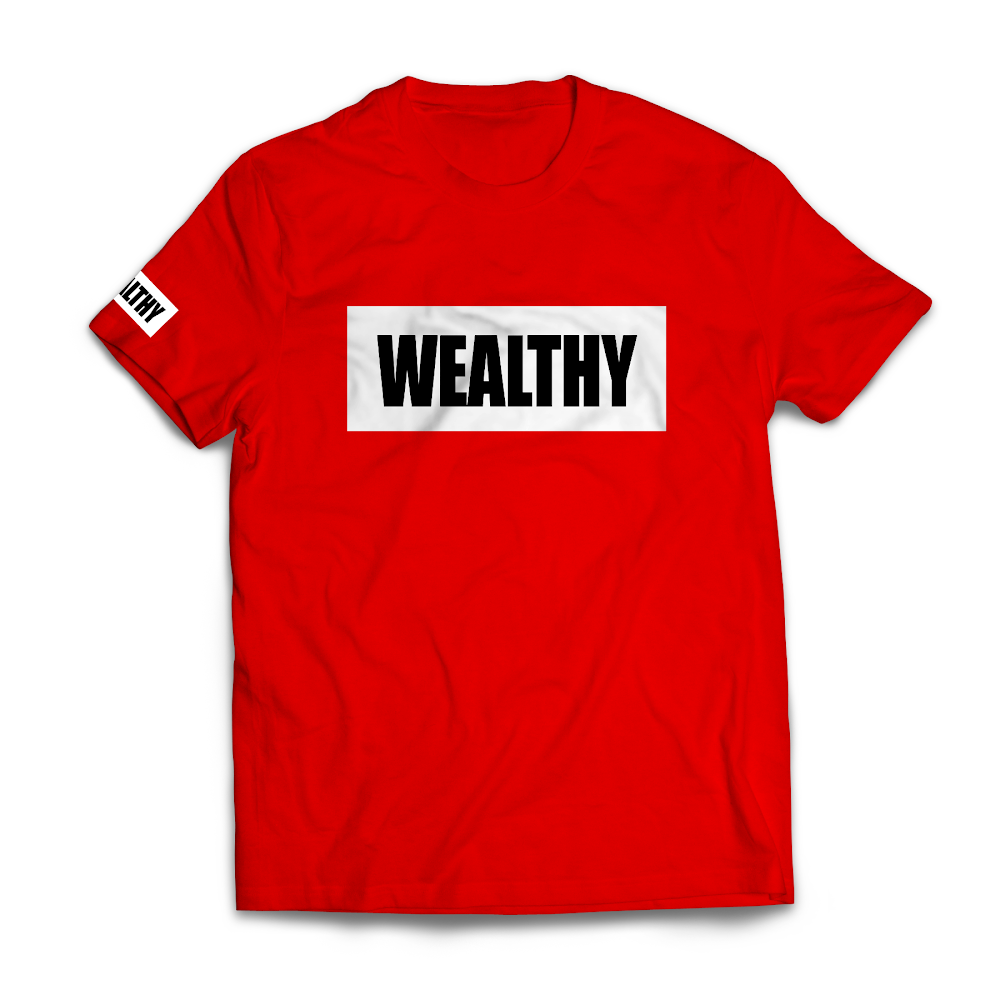 Wealthy Tee (Red/White/Black)