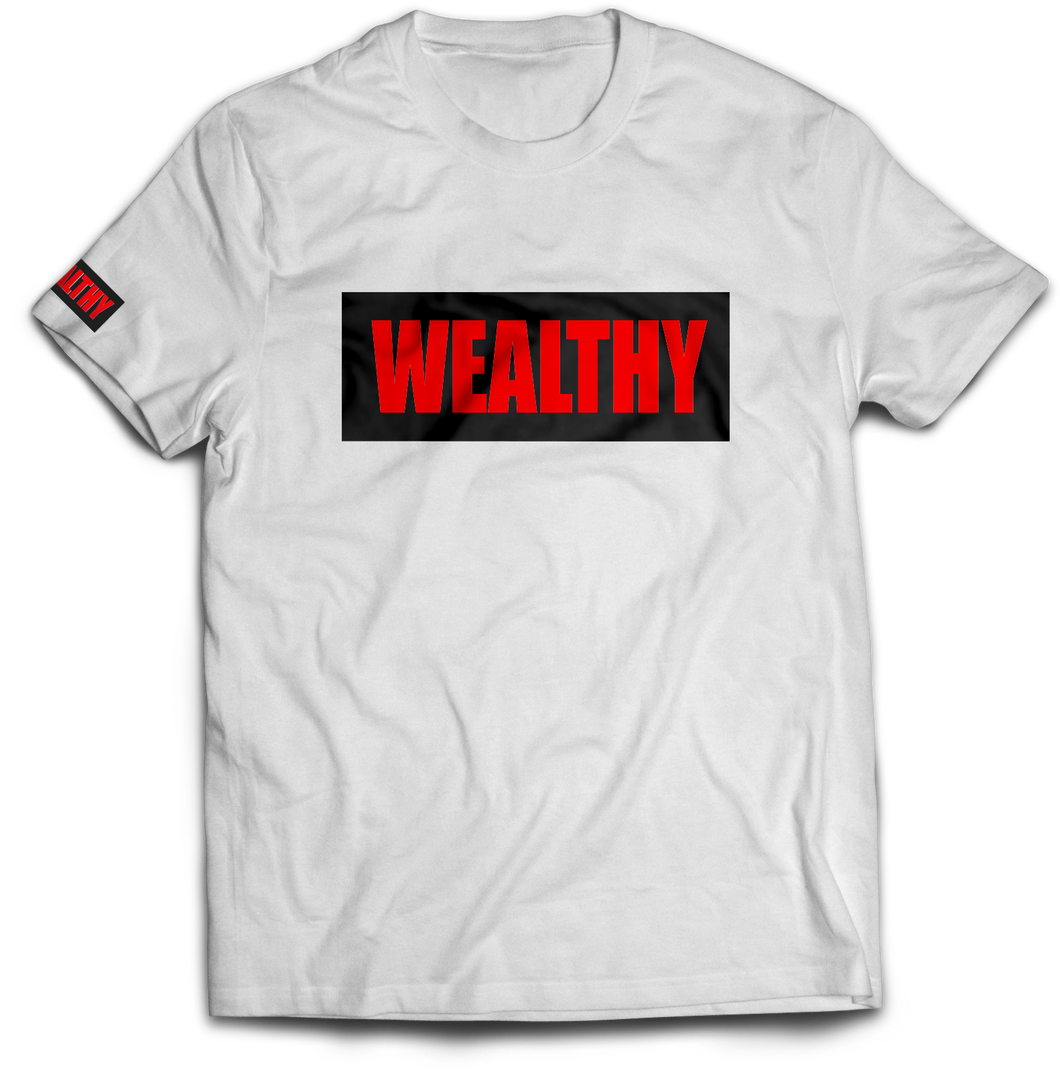 Wealthy Tee (White/Black/Red)