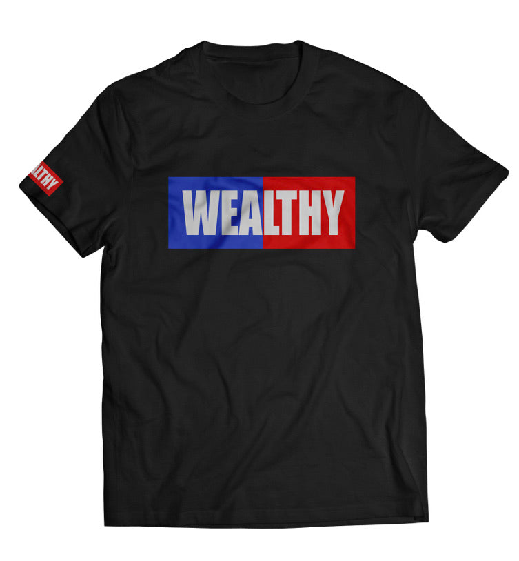Wealthy Tee (Black/Royal/Red/White)