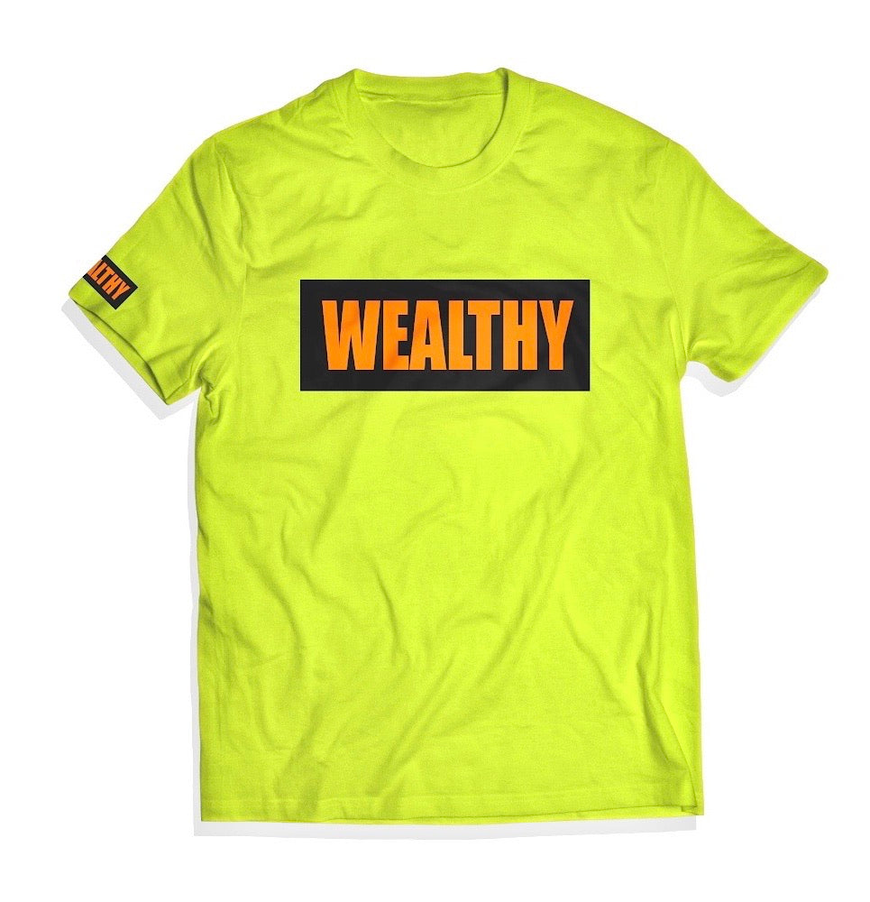 Wealthy Tee (Neon Yellow/Black/Neon Orange)