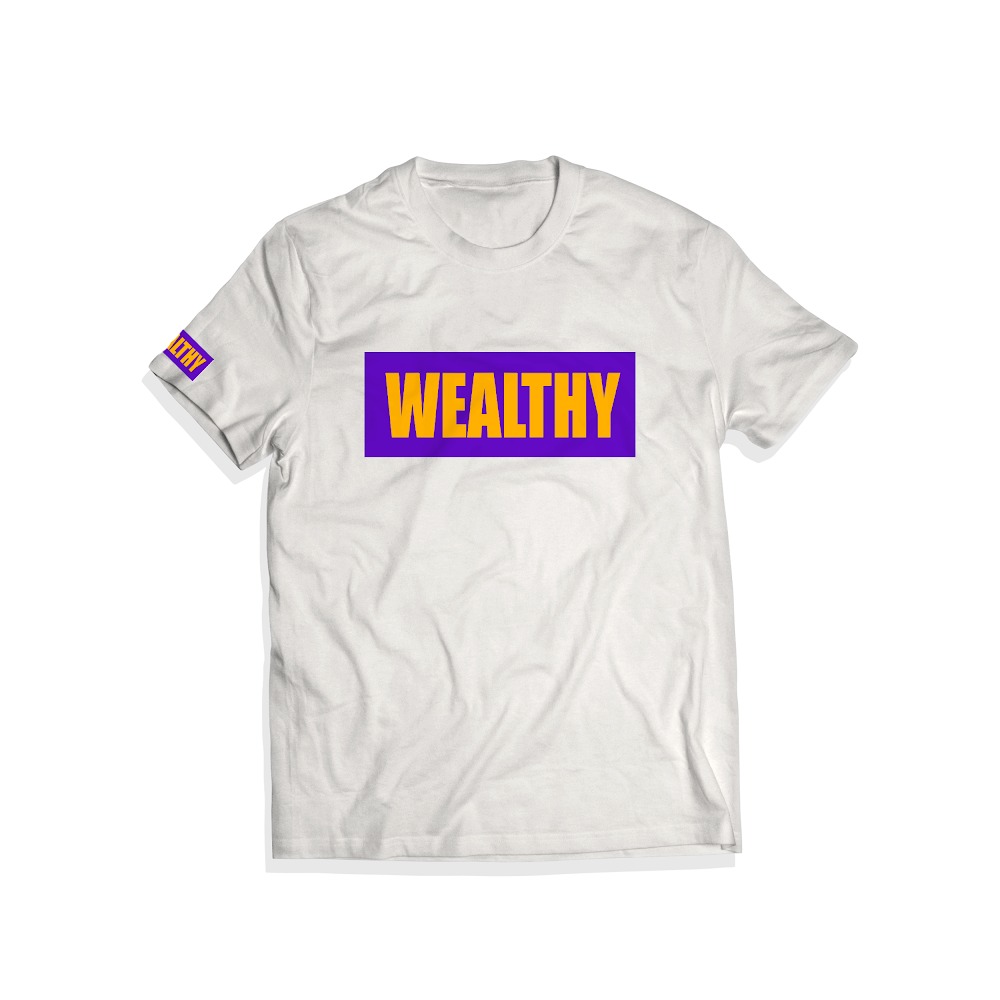 “Lakers” Wealthy Tee (White/Purple/Yellow)